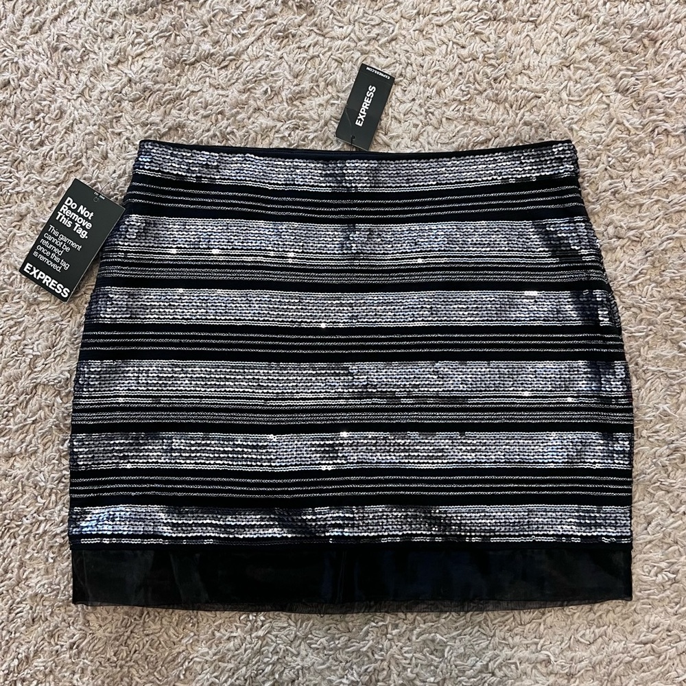 Express Sequin Mini Skirt Size 00 or XS